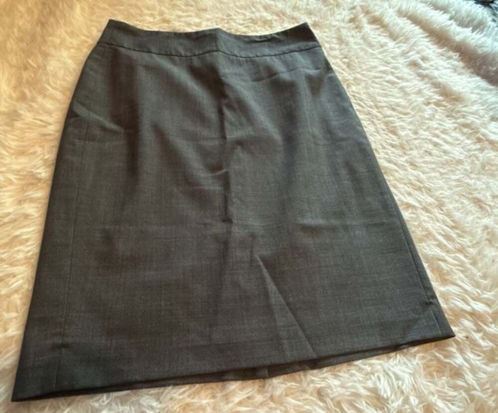 Banana Republic‎ Women's Stretch Gray Wool Blend Pencil Skirt Size 4